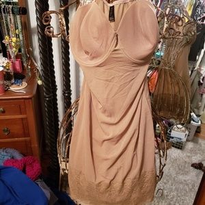 Tan slip with underwire